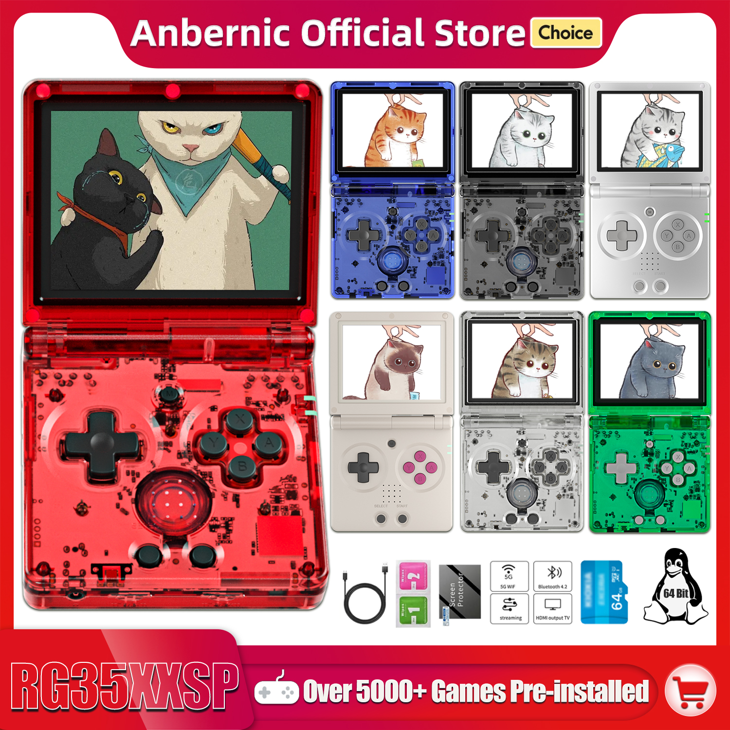Retro Gaming Hdmi - Anbernic NEW RG35XXSP Flip Handheld Game