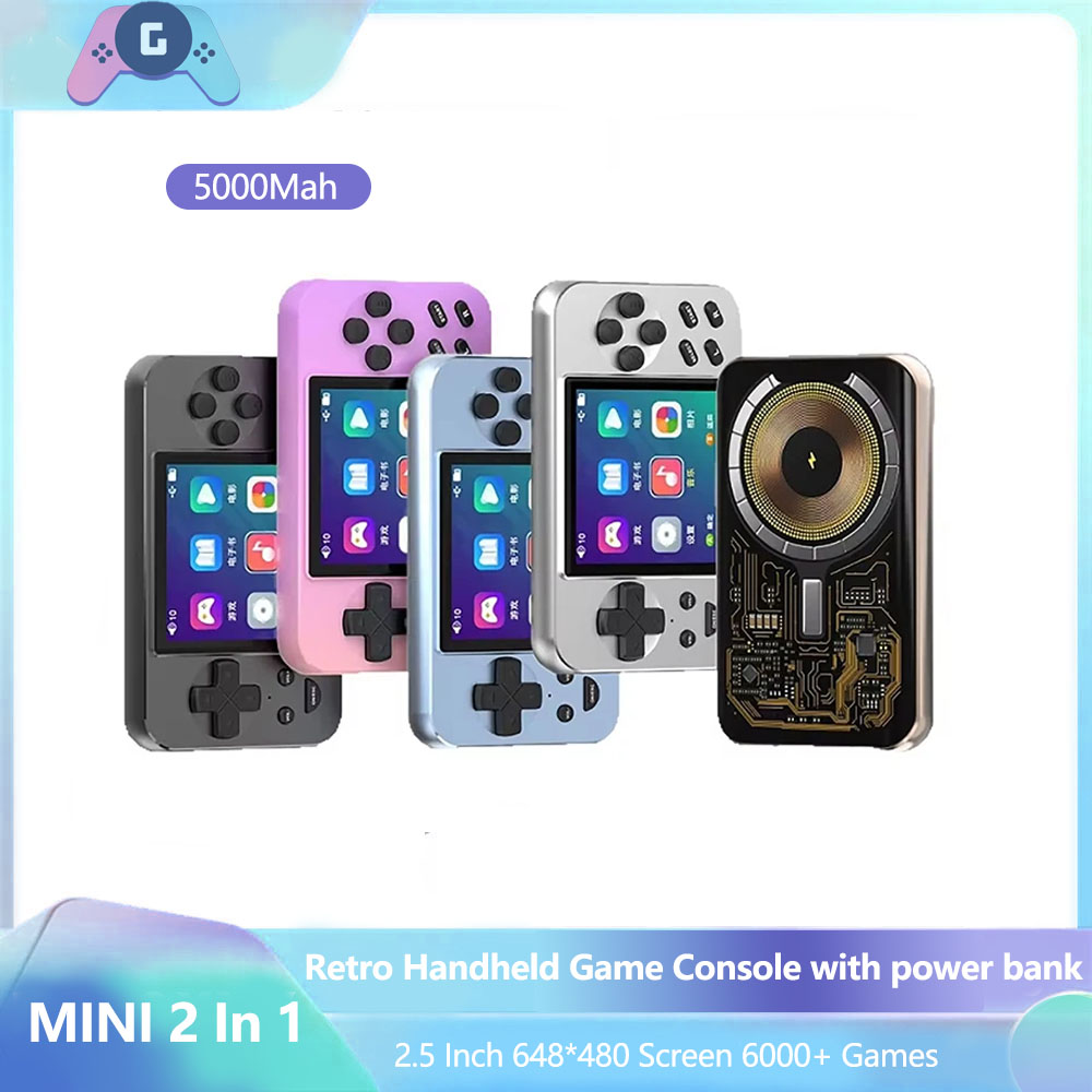Retro Gaming Power Bank - 5000mAh 15W Fast Wireless Charging Magnetic