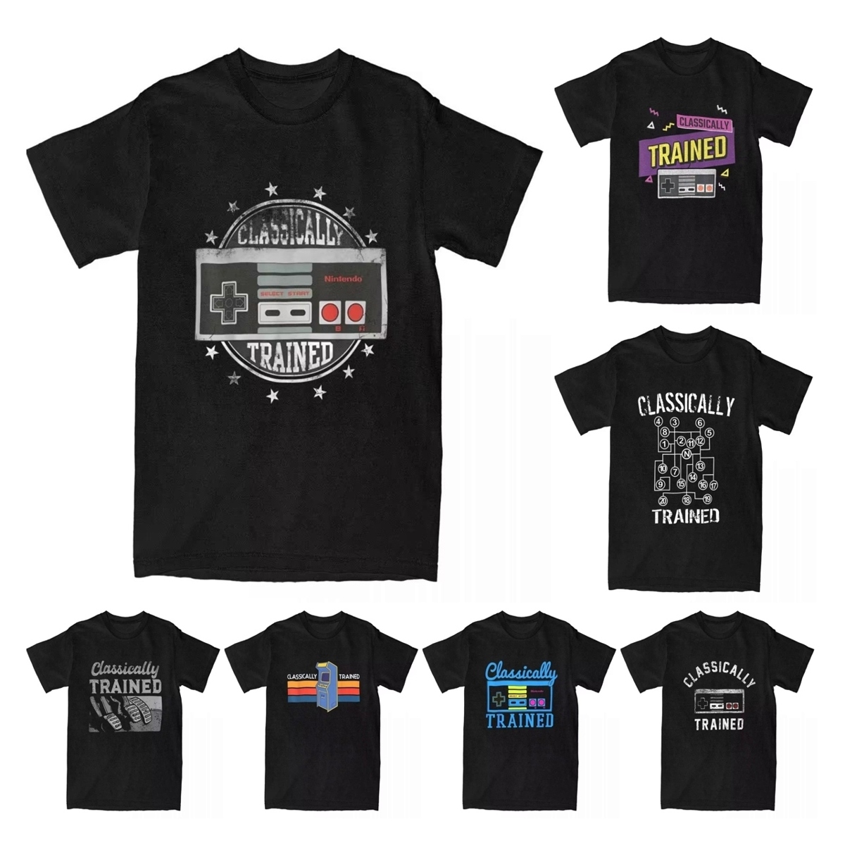 Retro Gaming Aesthetic - Nintendo NES Controller Classically Trained Graphic