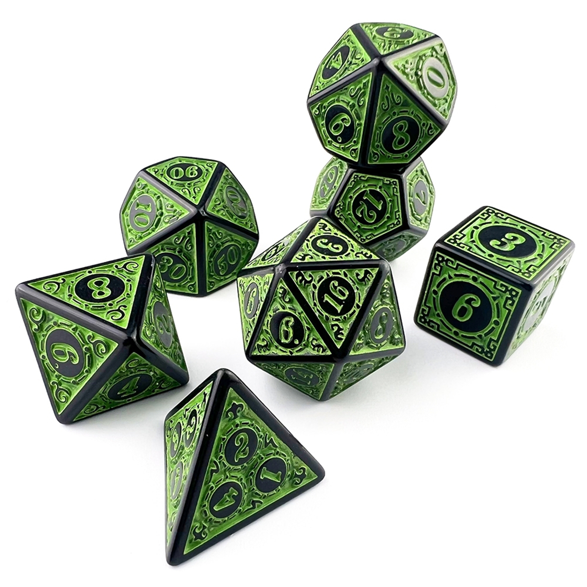 Retro Gaming Fonts - High Quality Plastic DND Dice Set