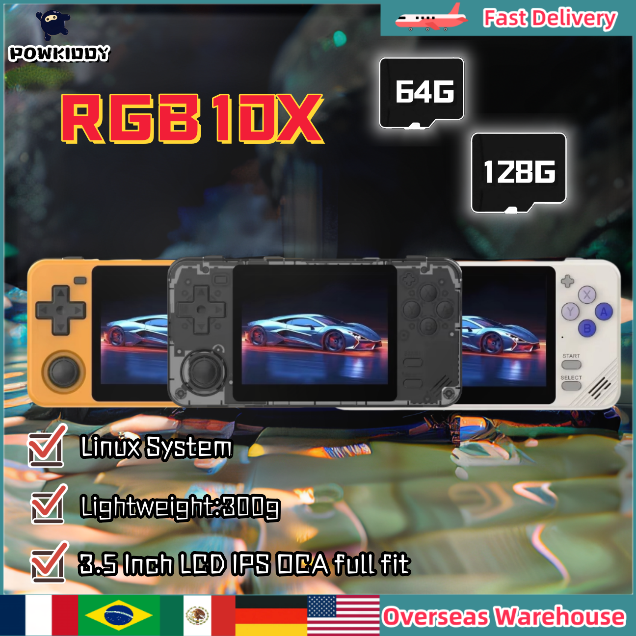 Retro Gaming Gameboy - POWKIDDY RGB10X Handheld Game Console Video