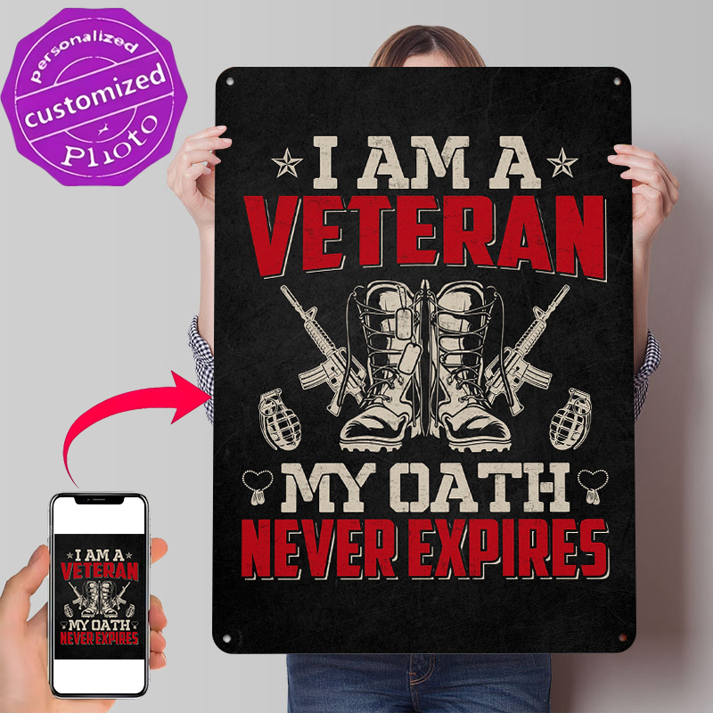 Retro Gaming At - Veteran Military Quote Metal Poster Wall