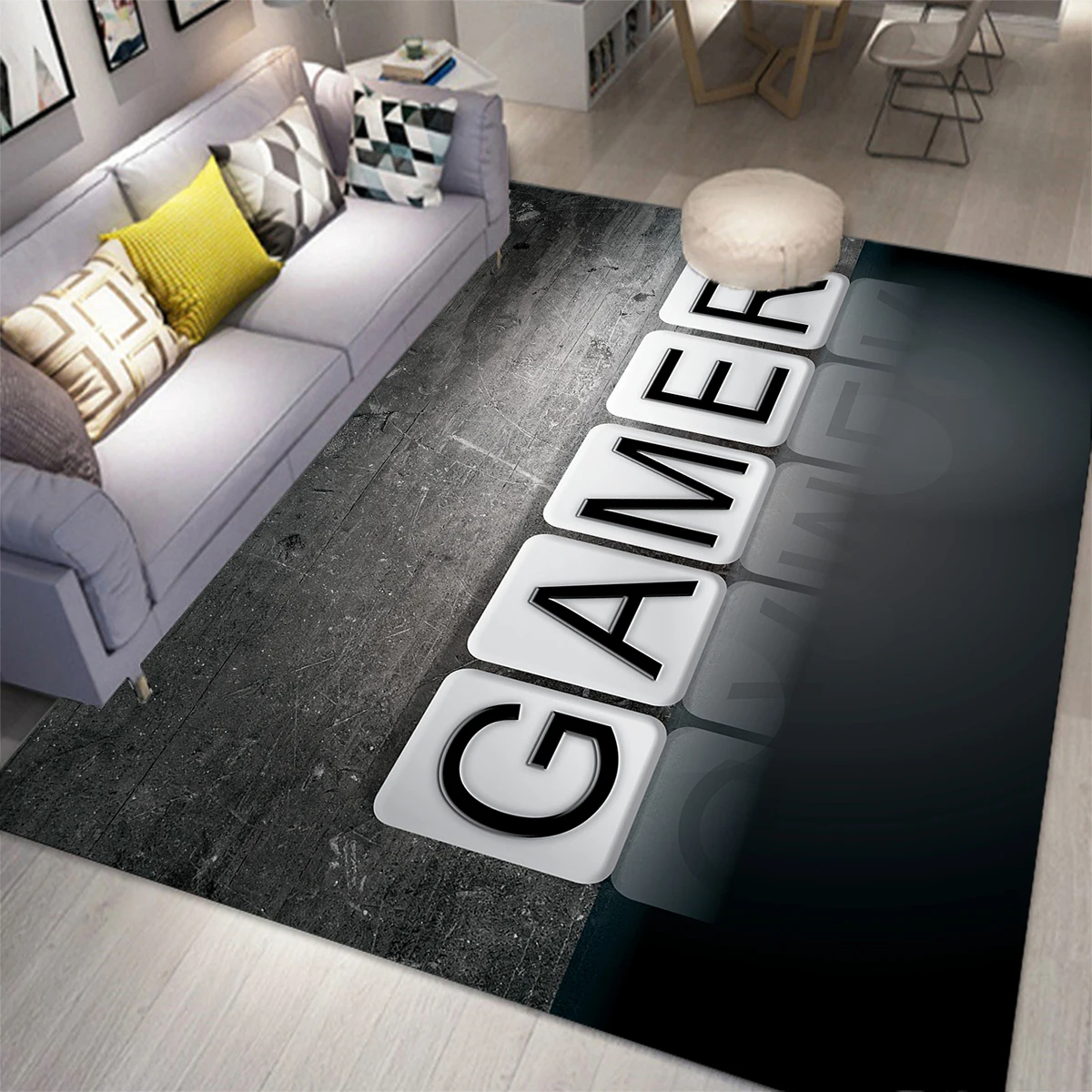 Retro Gaming Rug - Gaming Area Rug for Kids Boy