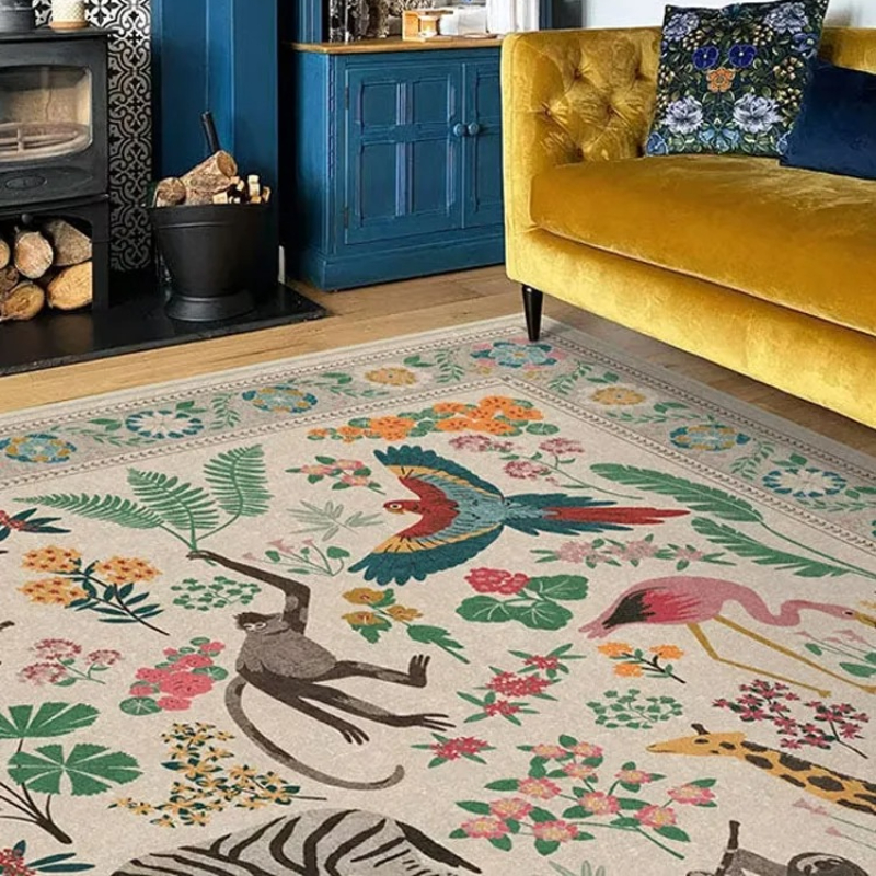 Retro Gaming Rug - Living Room Carpet Bohemian Style Vintage