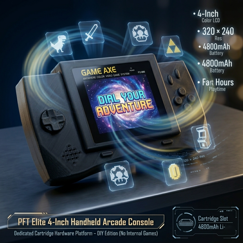 Retro Gaming Handhelds - PFT Elite 4-Inch Handheld Arcade Console