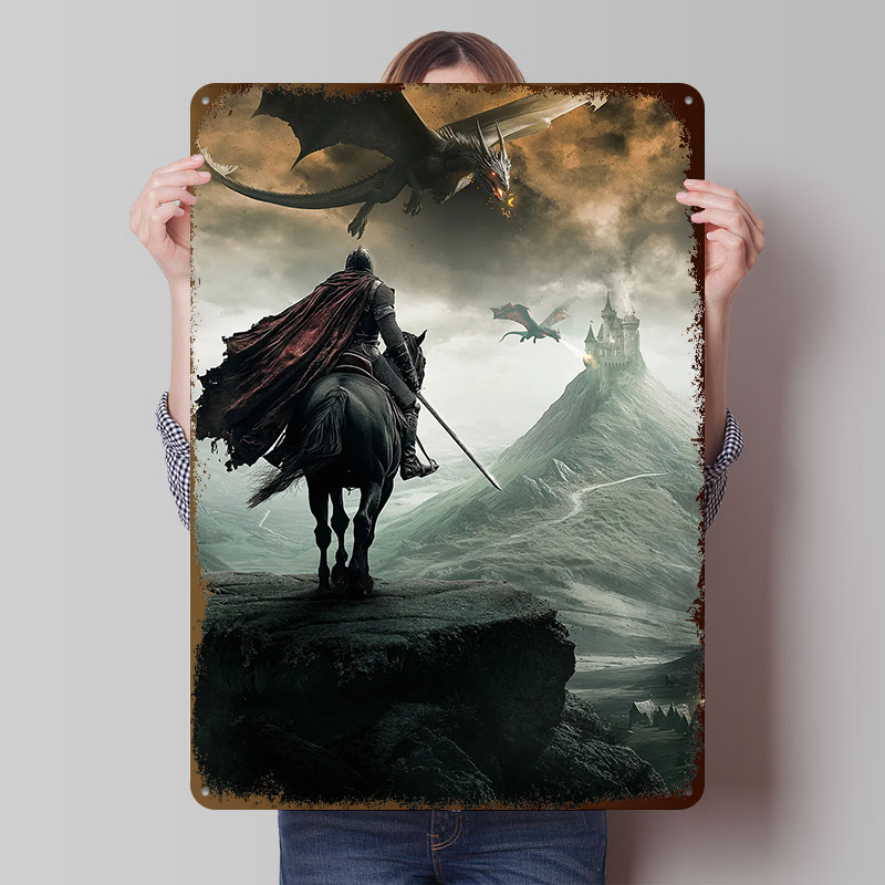 Retro Knight Gaming - The Black Knight · Vertical Printed