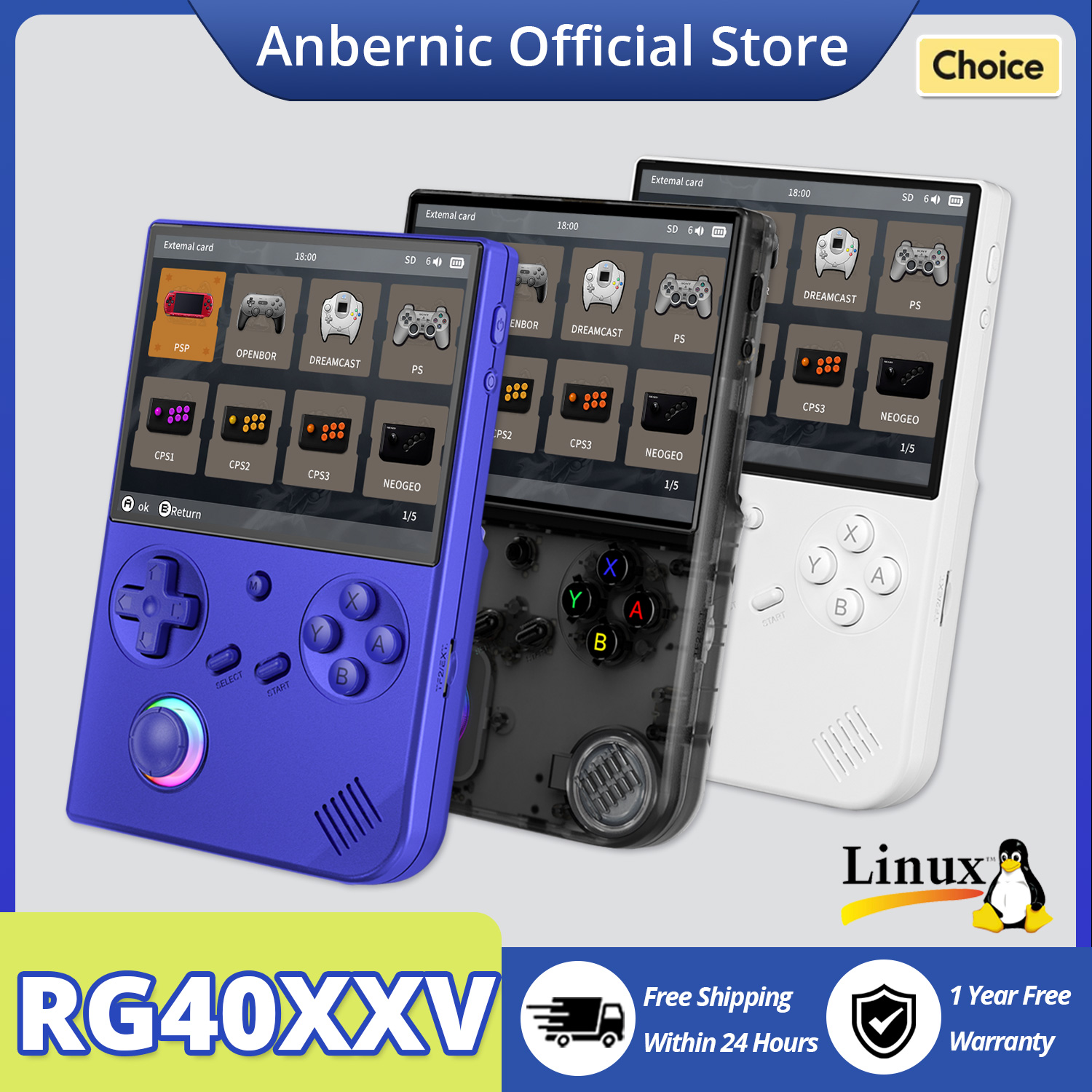 Retro Gaming Hdmi - ANBERNIC RG40XX V Handheld Game Console
