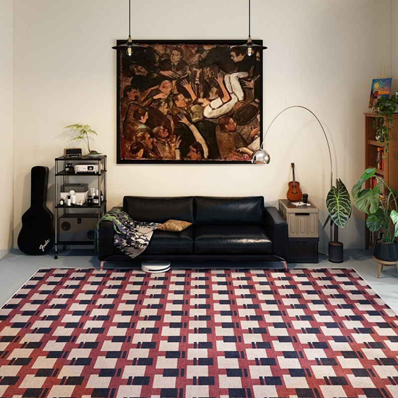 Retro Plaid Living Room Decora - đánh giá và giá Retro Gaming Rug