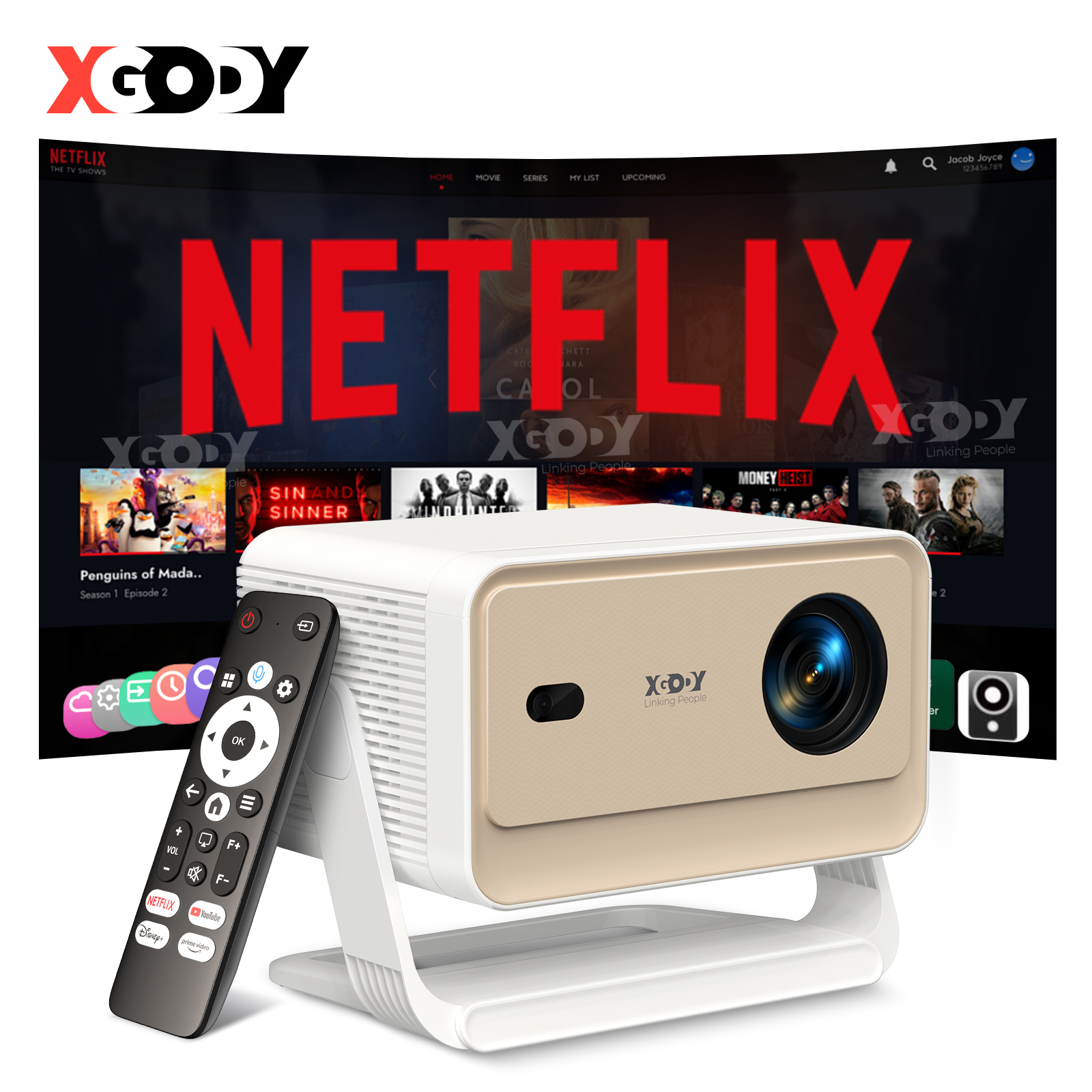 XGODY Projector N6/N6 Pro Netf - đánh giá và giá Retro Gaming Projector