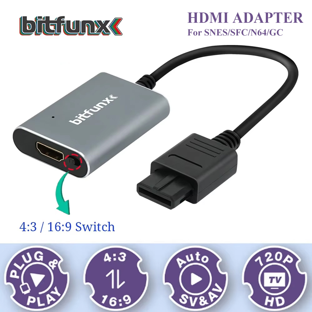Bitfunx 720P Svideo / AV To HD - đánh giá và giá Retro Gaming Handhelds