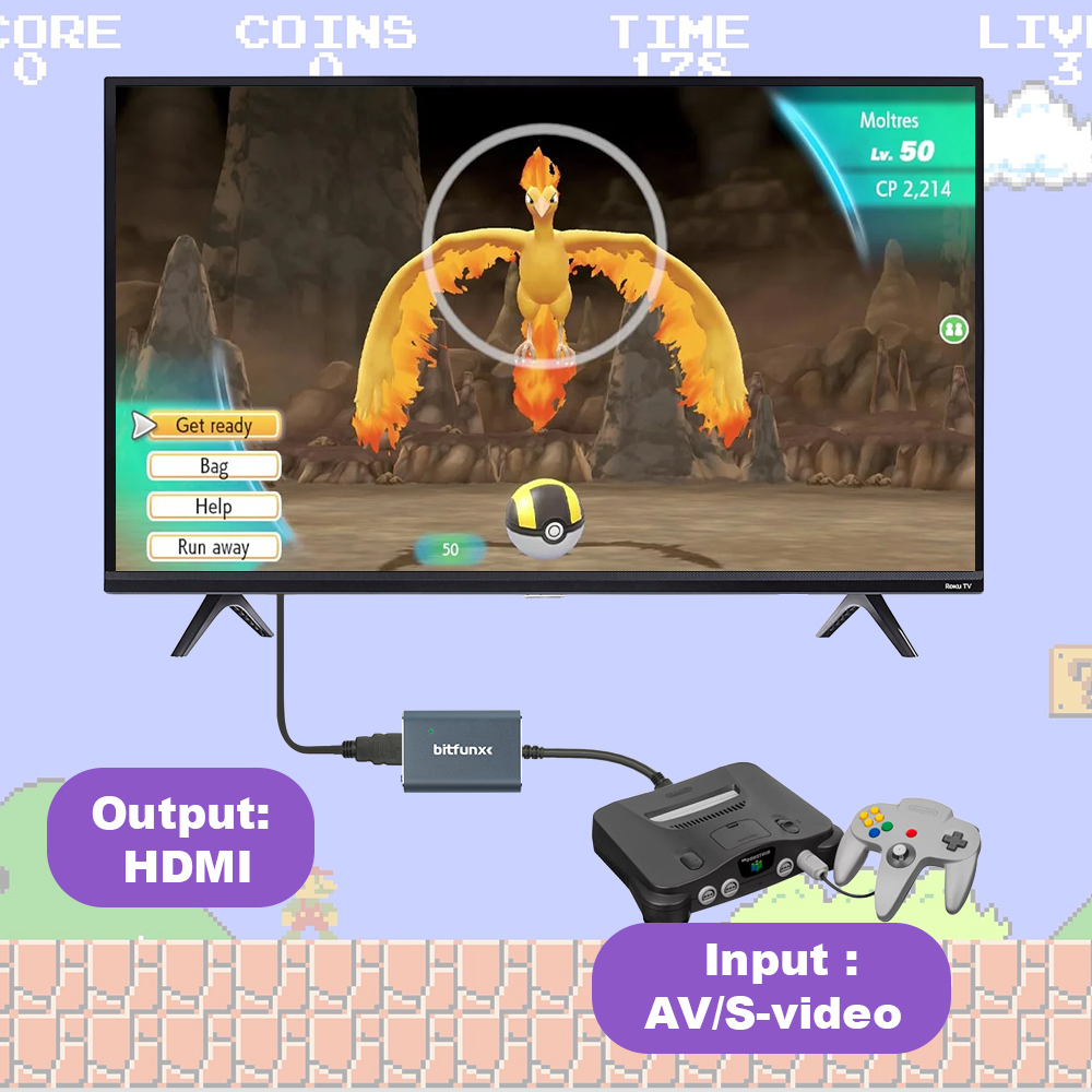 Bitfunx 720P Svideo / AV To HD - đánh giá và giá Retro Gaming Handhelds