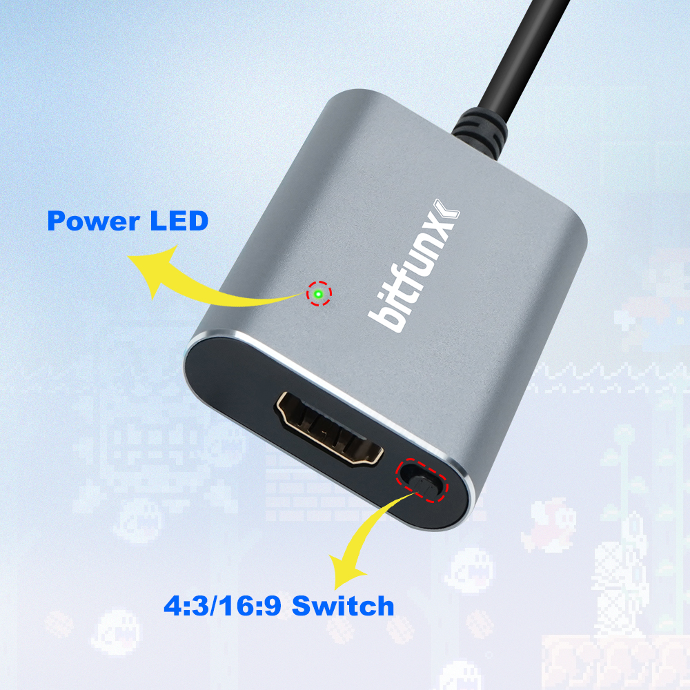 Bitfunx 720P Svideo / AV To HD - đánh giá và giá Retro Gaming Handhelds