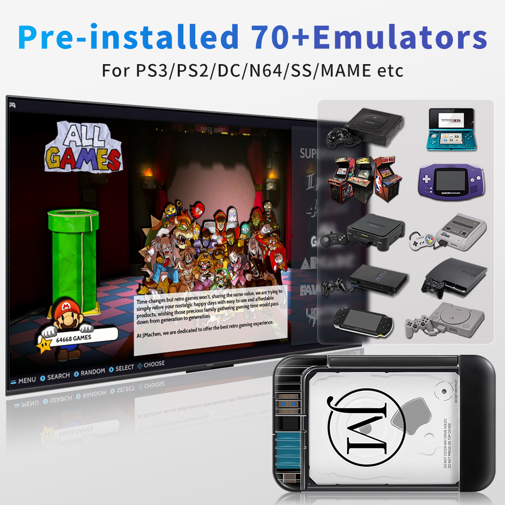 RETROBAT Portable 500G Gaming  - đánh giá và giá Retro Gaming Qss