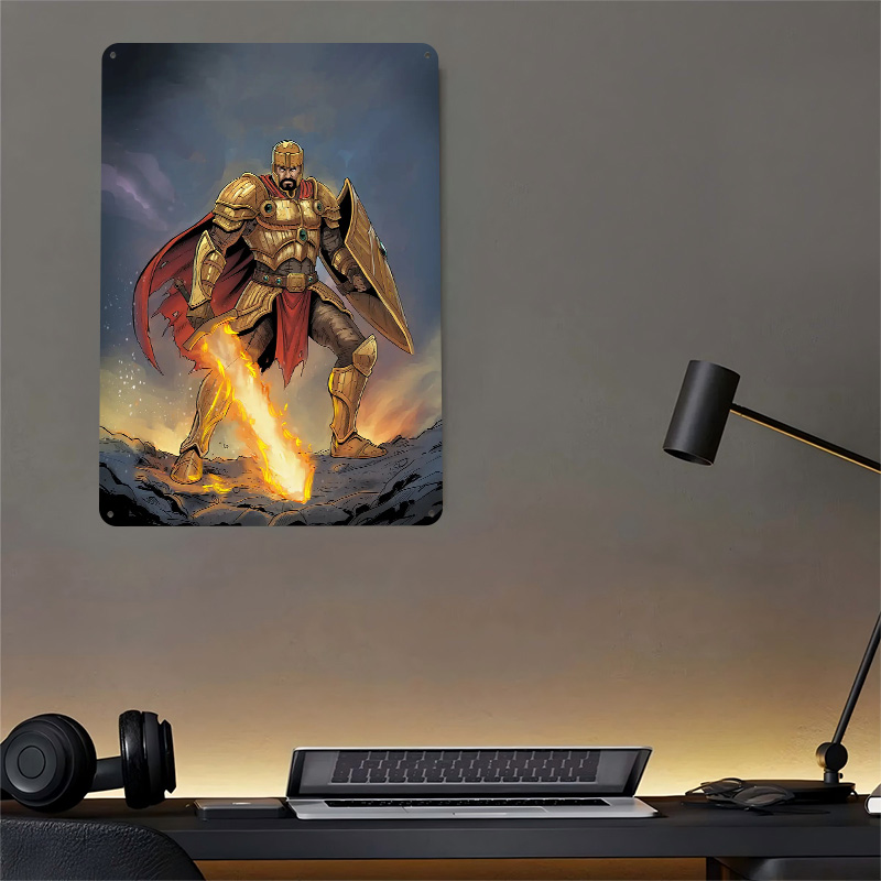 Golden Knight With Flaming Swo - đánh giá và giá Retro Knight Gaming