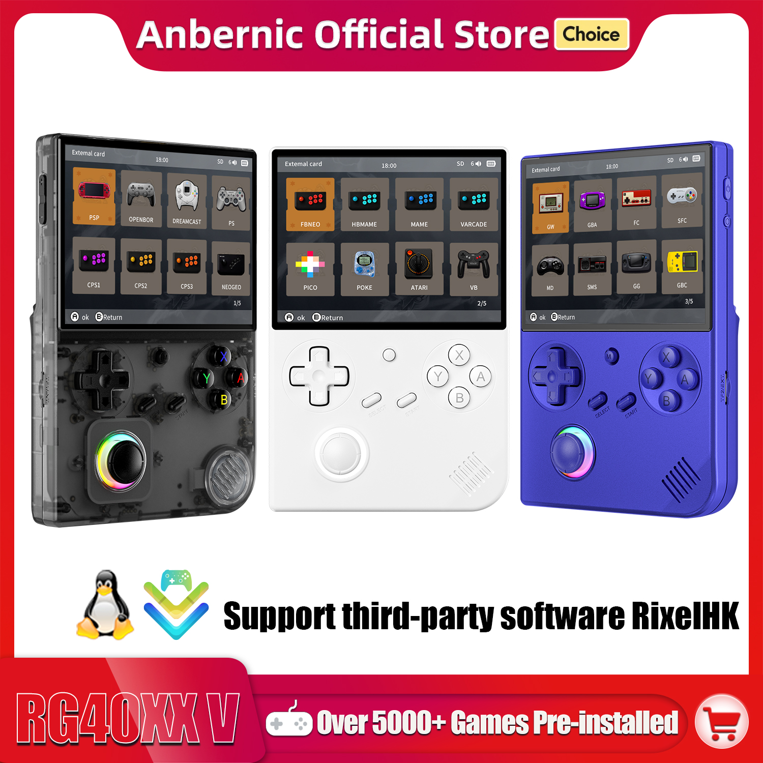 Anbernic RG 40XXV 64 Bit Linux - đánh giá và giá Retro Gaming Hdmi