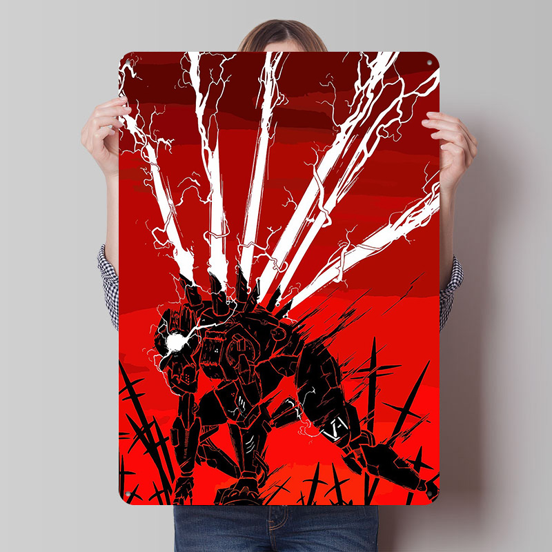 Mech With Lightning on Red Bac - đánh giá và giá Background Retro Gaming