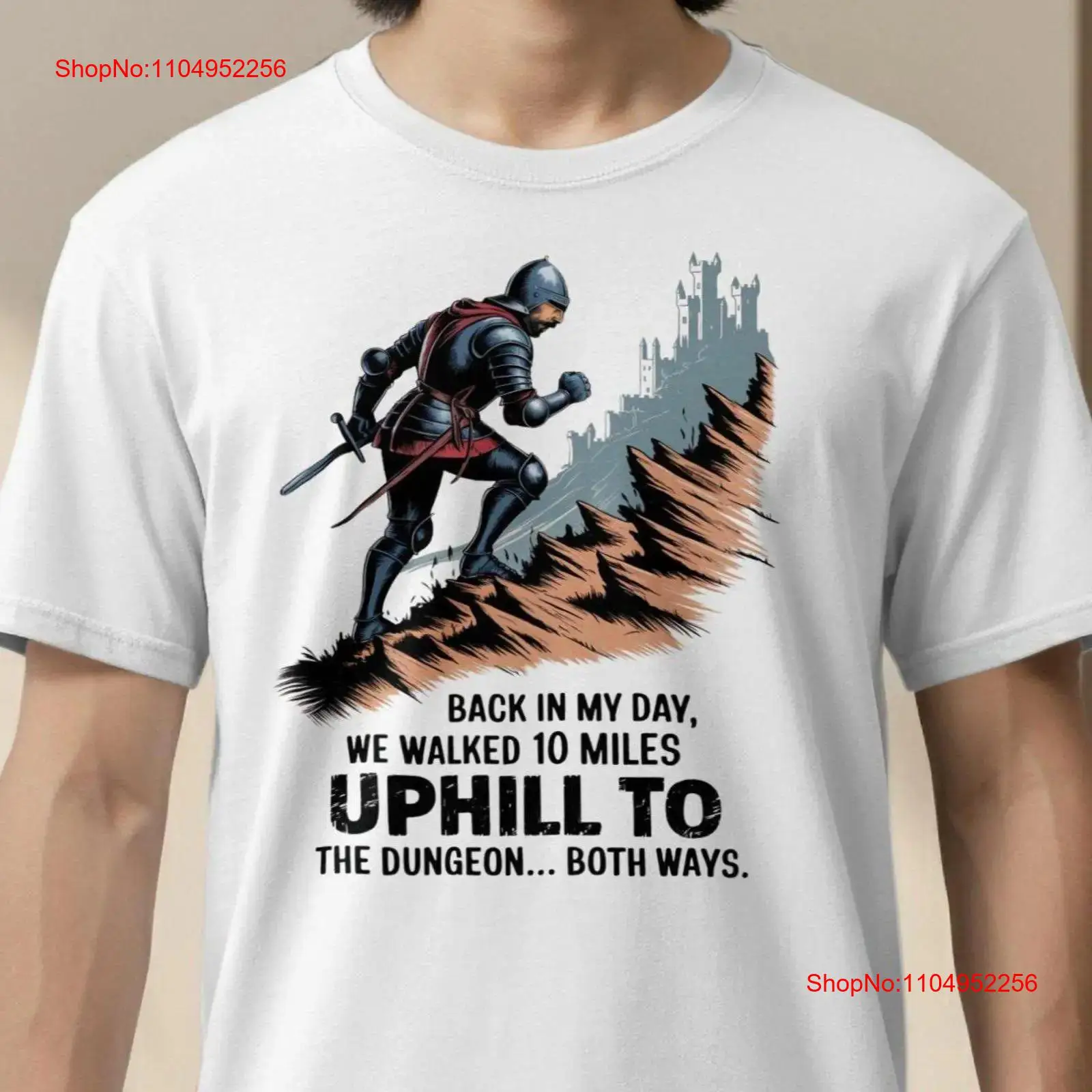 Funny Knight T Shirt Uphill Du - đánh giá và giá Retro Knight Gaming