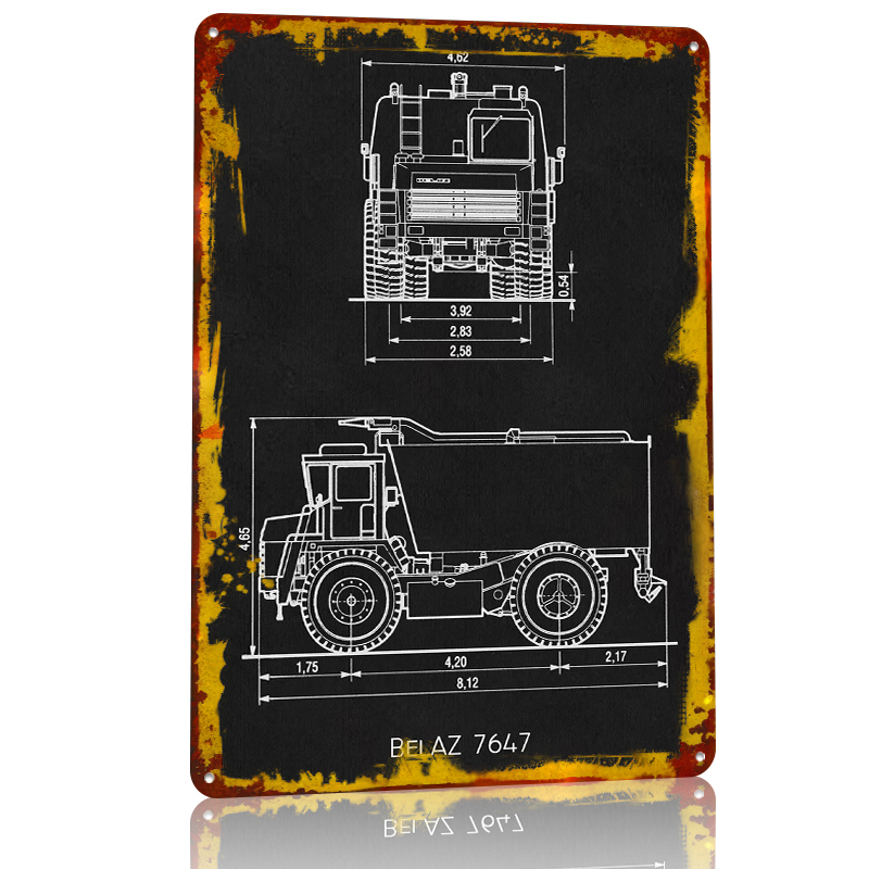 BelAZ 7647 Metal Poster Wall A - đánh giá và giá Retro Gaming At