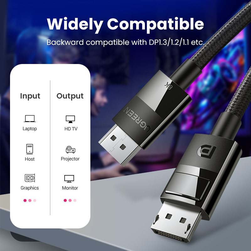 UGREEN DisplayPort Cable 8K DP - đánh giá và giá Retro Gaming Projector