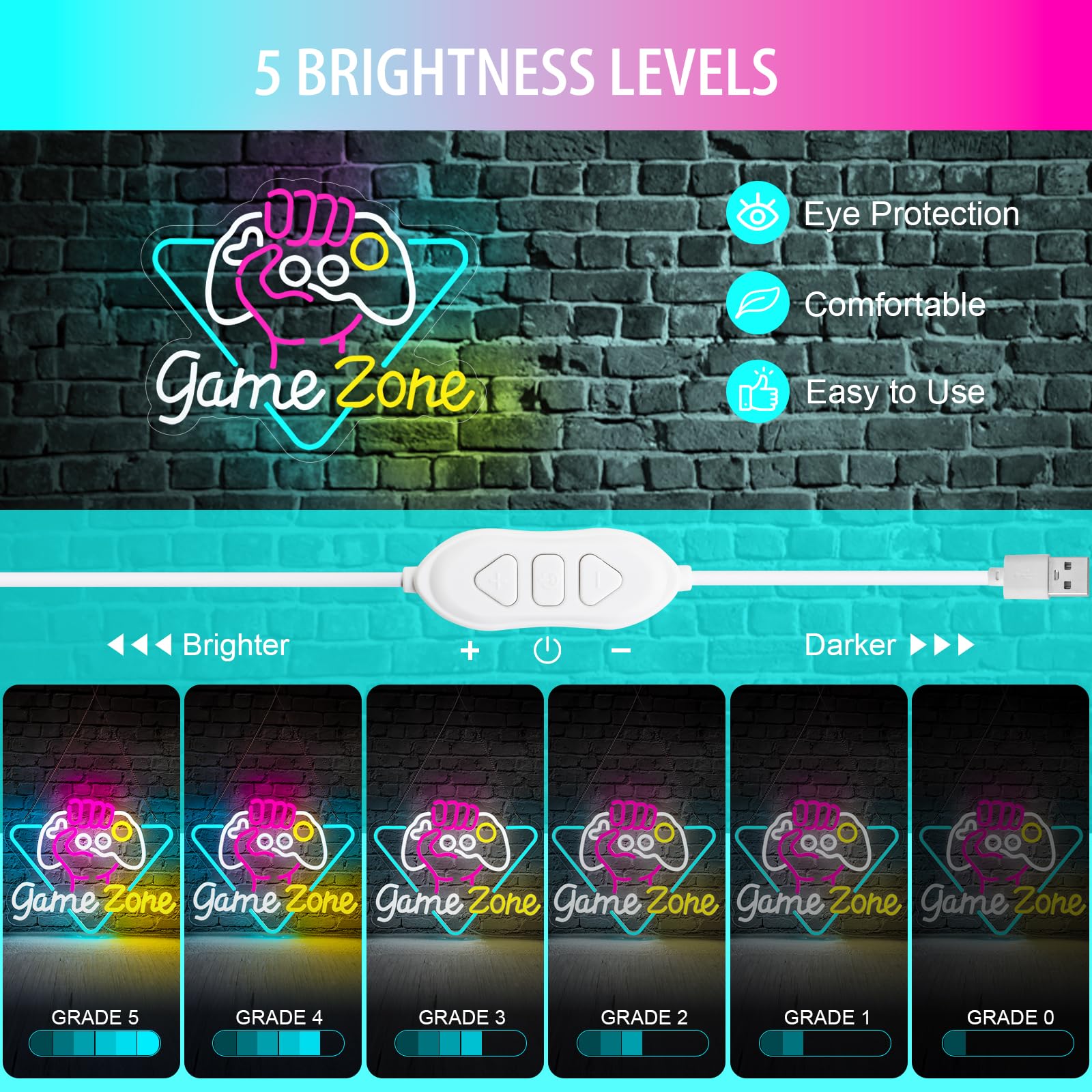 Game Zome Neon Sign LED Wall D - đánh giá và giá Retro Gaming Projector