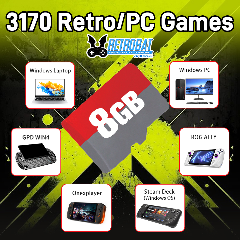 8GB Game TF Card with 3170 Ret - đánh giá và giá Retro Gaming Theme